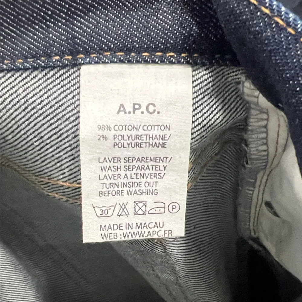 A.P.C. Petit New Standard Skinny Jeans Size 31 - Picture 9 of 9
